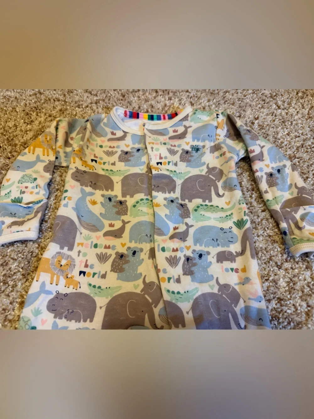 Magnetic Me Organic Cotton Magnetic Footie Size 0-3M Little Lovin Animals